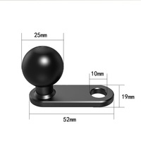 Support de téléphone portable pour moto, accessoires, fabrication CNC, fixation en U à large ouverture, rotule de guidon, vis antivol, série C/R