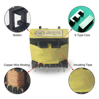 Transformateur à découpage variable monté sur circuit imprimé EE28, petit, haute tension, personnalisé, à noyau de ferrite, élévateur et abaisseur