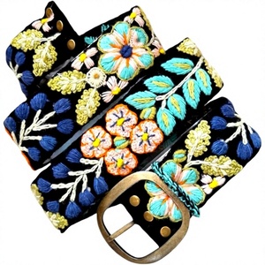 Ceinture élégante brodée de perles, faite à la main, accessoire décoratif pour la taille, pour femmes, tenue de soirée, mode bohème, ceinture brodée de perles - Product Image 1