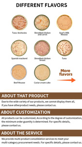 Nhà máy trực tiếp OEM ODM Hot Bán Pet protein cao mèo thực phẩm trong lon gà và cá ngừ hỗn hợp đồ ăn nhẹ - Product Image 5
