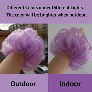 FQ001 ที่ม้วนผมสีม่วงพร้อมยางยืดที่แข็งแรงสำหรับผมทรงบันแบบธรรมชาติ สไตล์ยุโรปและอเมริกาแบบสบายๆ K Silk P Silk - Product Image 4