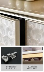 โต๊ะน้ำชาไม้เนื้อแข็งสไตล์อเมริกันและฝรั่งเศส โต๊ะกาแฟหรูหรา โต๊ะวางทีวีสำหรับห้องนั่งเล่นพร้อมที่เก็บของ - Product Image 6