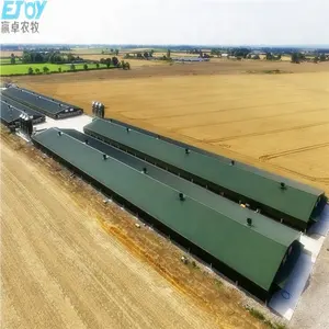 Equipement Maison préfabriquée pour la volaille Structure en acier alimente les fermes avicoles pour 10000 poulets