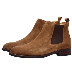 Bottines <span class=keywords><strong>Chelsea</strong></span> mi-mollet en daim pour <span class=keywords><strong>homme</strong></span>, cousues Goodyear, en cuir de vachette véritable, style britannique - Product Image 5