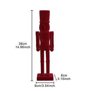 <span class=keywords><strong>Casse</strong></span>-<span class=keywords><strong>noisette</strong></span> <span class=keywords><strong>de</strong></span> Noël artisanal en <span class=keywords><strong>bois</strong></span> massif <span class=keywords><strong>de</strong></span> 38 cm, rouge foncé floqué, écologique, pour décoration intérieure <span class=keywords><strong>de</strong></span> fêtes - Product Image 6