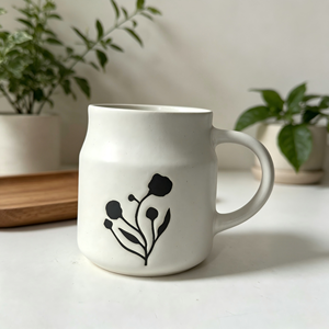 Mug élégant à motif floral personnalisé, nouveau design, vente chaude, mug créatif rétro pour l'eau et le café, pour une utilisation quotidienne - Product Image 1
