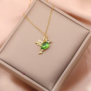 Collar con colgante delicado en forma de pájaro único creativo, cadena de eslabones, nuevo estilo, dulce, elegante, de moda, versátil, regalo conmemorativo - Product Image 3