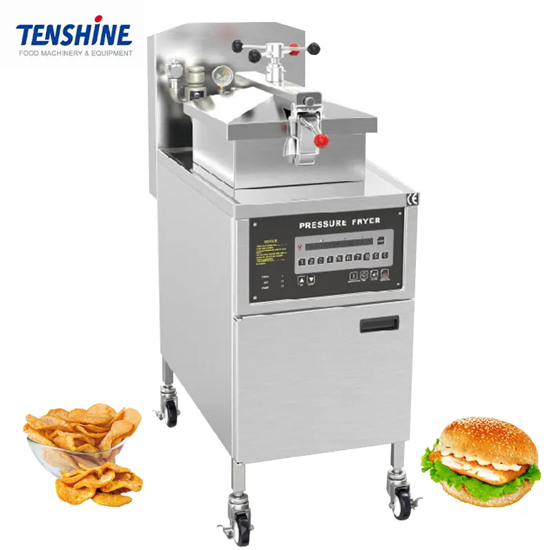 Innovative Products Electric Pressure Fryer Potato Chips Machine Commercial Electric Kitchen 24L Wooden Case Multifunctional