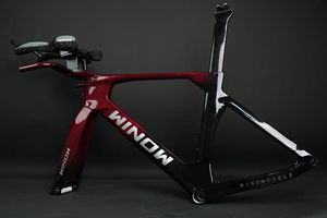 Khung xe đạp đua đường trường Winowsports <span class=keywords><strong>2025</strong></span> <span class=keywords><strong>Carbon</strong></span> TT Model TT129 700*28C phanh đĩa, sơn crackle mới - Product Image 6