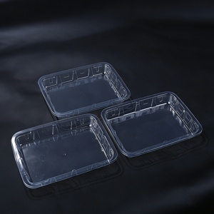 Barquettes alimentaires en plastique PET transparent jetables et recyclables de haute qualité pour aliments frais, fruits, légumes, tomates, viande, raisins - Product Image 2