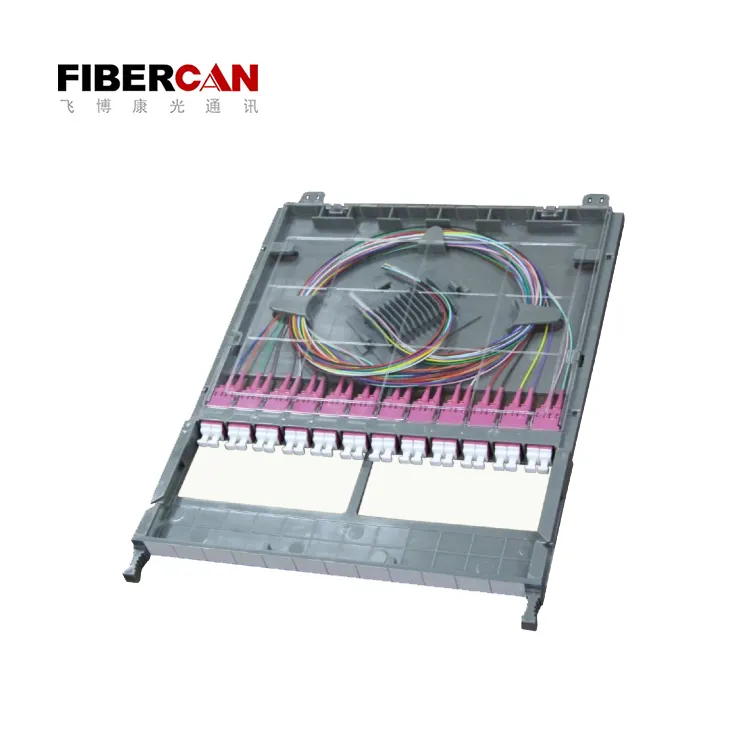 24 port Fiber optic cable splice tray LC cassette for 19'' fiber enclosure with US patent