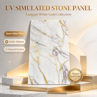 Panneau d'imitation pierre UV du fabricant direct, plaque murale légère et ignifuge pour la rénovation des halls commerciaux