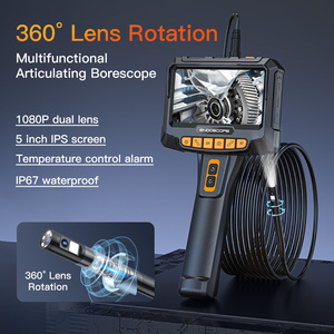 Endoscope G10 <span class=keywords><strong>Pro</strong></span> à double objectif 1m/5m/10m, rotation à 360 degrés, caméra d'inspection HD 1080P de 5 pouces, caméra serpent industrielle de 8,5 mm, boroscope - Product Image 1