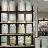 Pots en céramique d'extérieur pour la cour, grands pots à fleurs en céramique pour plantes d'intérieur