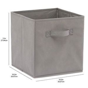Low Price Convenient Foldable Household Non Woven Fabric Cubes Clothing <b>Storage</b> <b>Boxes</b> for Home Organizer - Product Image 2