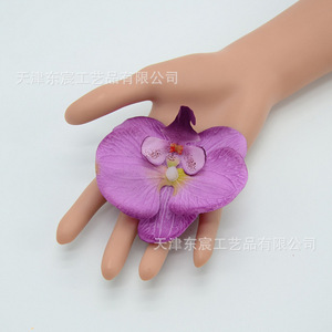 Fleurs artificielles d'orchidées Phalaenopsis Dongchen Crafts, pétales en polyester, décoration de mariage, décoration de la maison, arrangement de bureau - Product Image 2