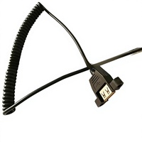 Cable de Extensión USB 2.0 con Diseño de Oreja de Gato, Macho a Hembra, con Orificios para Tornillos, Montaje Seguro, Cable de Datos para Teléfono Móvil, Totalmente de Cobre