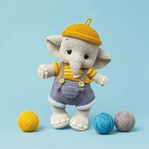 Haakpakket Voor Blauwe Olifant Pop Breien Sets Haak Kit Gehaakte Starterkit Haak Kit Met - Product Image 3