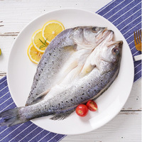 En gros, Poisson entier congelé de bar de mer du Guangdong, côté ouvert, 400g, sous vide, pour banquet de fruits de mer, rôti au charbon de bois, 40cm