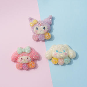 Nouveaux patchs en forme de dessin animé de sucre en gros, <span class=keywords><strong>chat</strong></span> à cornes sombres et chien aux oreilles bouclées, attaches et pinces pour cheveux pour enfants, décoration de coque de téléphone et de réfrigérateur - Product Image 1