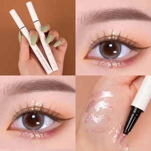 <span class=keywords><strong>Rosa</strong></span> chiaro <span class=keywords><strong>rosa</strong></span> accovacciato penna per baco da seta polvere di diamante rotta illuminante a lunga durata senza macchie impermeabile sottile per eyeliner penna liquida - Product Image 2