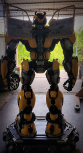 Estatua de Robot de Dibujos Animados Amarillo Grande, Figura de Resina Pintada a Mano para Decoración de Centros Comerciales y Parques Temáticos con Luz LED, Tamaño Personalizado, Tamaño Real - Product Image 5
