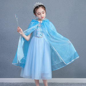 Vendita calda nuova <span class=keywords><strong>bambina</strong></span> bella Elsa principessa <span class=keywords><strong>mantello</strong></span> per bambini Cosplay costumi fata <span class=keywords><strong>mantello</strong></span> con cappuccio - Product Image 5