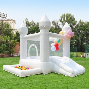Bastante superventas <span class=keywords><strong>mini</strong></span> boda blanca interior al aire libre niño jugando juguete blanco castillo inflable Casa de rebote - Product Image 4
