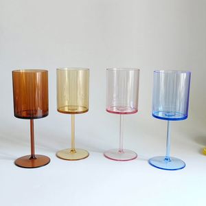 Clear Elegant Transparent PS Plastic 201ml 300ml Multi Color Disposable Party Home Hotel Event Tall Stem Champagne Cup - Product Image 5