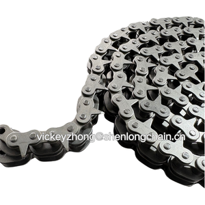 Catena <span class=keywords><strong>a</strong></span> rulli in acciaio legato <span class=keywords><strong>a</strong></span> doppia fila con denti <span class=keywords><strong>a</strong></span> punta 4 punti 08B industriale per uso ristorazione - Product Image 4