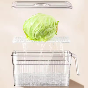 Manufactory Direct Food <b>Storage</b> Container Refrigerator Freezer Drawer Organizer <b>Box</b> Freshness Preservation Detachable - Product Image 5