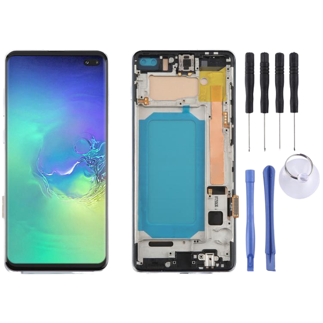 For for S10 4G SM-G973F 6.05 Inch TFT LCD Screen Digitizer Full Assembly with Frame 6 Months Warranty