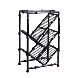 Chinese Style Bamboo Bookshelf <b>Small</b> Floor Standing Storage Shelf Antique Design For Study Room - Product Image 5