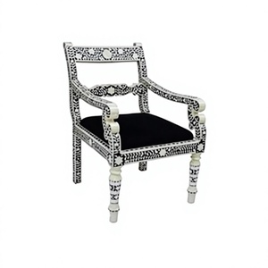 Ensemble de chaises modulaires en os incrusté, 1 chaise de loisirs moderne avec pieds en bois massif, garantie 2 ans, pour appartement, salle à manger, salon, hôtel, maison, bureau - Product Image 4