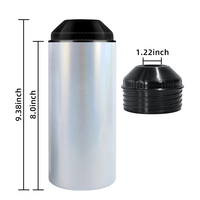 Refroidisseur de vin 750ml, 25oz, sublimation sous vide, en acier inoxydable, pailleté, pour conserver le froid