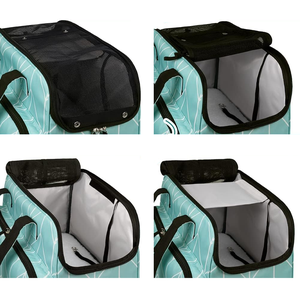 Одобренная авиакомпаниями портативная прочная дышащая мягкая полиэстеровая сумка-переноска для животных с застежкой-молнией и подкладкой из шерпы, до 5,4 кг - Product Image 3