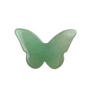 Aventurine verte naturelle sculptée à la main 20*30mm pendentif papillon en cristal de pierre précieuse pour la décoration