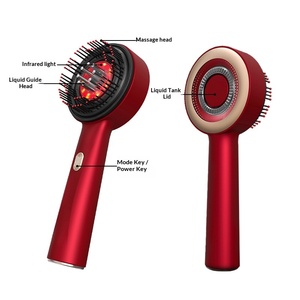 <span class=keywords><strong>Cepillo</strong></span> de Masaje Eléctrico para el Cabello, Anticaída, Estimulante del Cuero Cabelludo, con Terapia de Luz Roja, Nutrición, Recargable por USB - Product Image 5