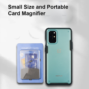 BIJIA Portable Card Magnifier with LED Illumination <strong>Aspherical</strong> <strong>Lens</strong> Pocket Reading Magnifying Glass - Product Image 2