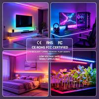 Bande lumineuse LED RGB à intensité variable en silicone IP65 pour contrôle intelligent, avec CRI80 et 16/30/60 LED pour la décoration intérieure