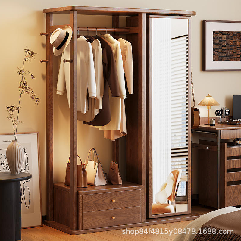 Estante para espejo de cuerpo entero de nogal de 100 cm