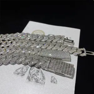 Horizon Iced Out Pass Diamond Tester vvs Moissanite Jewelry collana bracciale donna 10mm catena a maglia cubana
