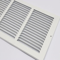 Grille de retour d'air à lamelles en métal blanc pour ventilation murale et de plafond CVC