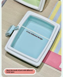 Pelle à litière pour <span class=keywords><strong>chat</strong></span> gratuite, pratique et facile à nettoyer, outil de nettoyage pour animaux de compagnie, plus grande taille de 20L, bac à litière en plastique épaissi semi-fermé - Product Image 6