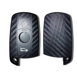 3 boutons En Fiber De Carbone Patten Silicone Clé De Voiture Pour <span class=keywords><strong>BMW</strong></span> <span class=keywords><strong>1</strong></span> 3 5 6 Série E90 E91 E92 E60 Voiture porte-clés Housse - Product Image 6