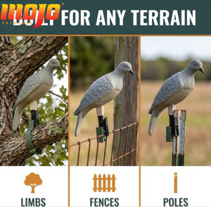 MOJO Outdoors Clip-on Dove 4 PACK – Support durable intégré pour pinces à linge pour leurres de chasse au colibri - Product Image 6
