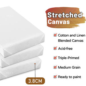 <span class=keywords><strong>Lienzo</strong></span> estirado para pintar, <span class=keywords><strong>lienzo</strong></span> de pintura de mezcla de algodón y lino, suministros de arte Marco de <span class=keywords><strong>lienzo</strong></span> de arte para pintura acrílica y al óleo - Product Image 3