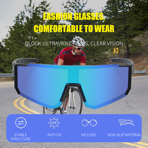 Nouvelles lunettes de sport sans cadre pour hommes et femmes, verres solaires, de route, moto de montagne, pour le cyclisme, couleur grise - Product Image 5