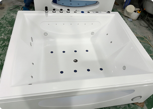 Baignoire de Luxe Pinecone Simple/Double avec Rideau d'Eau et Cascade pour Hôtel et Maison, Style Américain, en Acrylique, Thermostatique, avec Fonction <span class=keywords><strong>Surf</strong></span> - Product Image 3