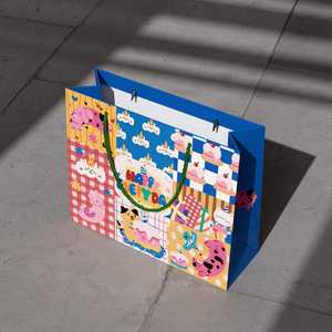 Luxury Custom Tote Bags Classic Style Personalized <b>Paper</b> Shopping Bags with High-End Logo Printed <b>Made</b> From Paperboard - Product Image 2